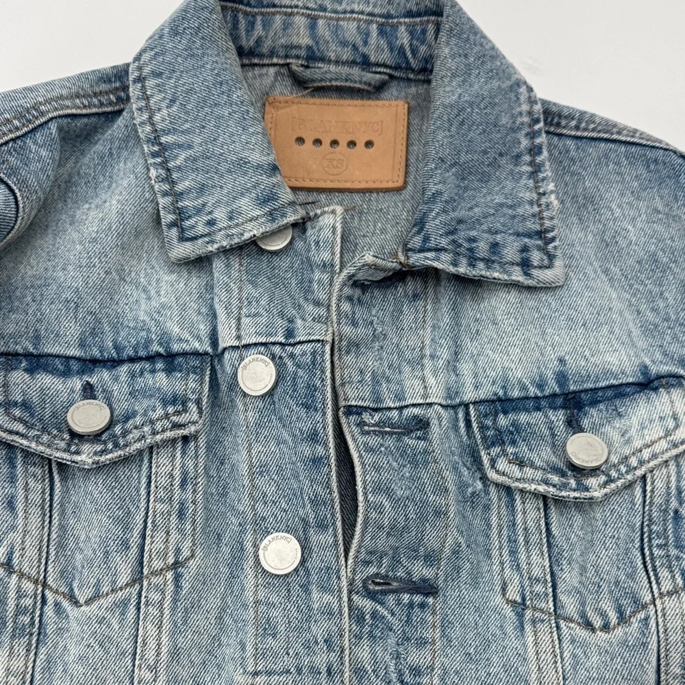 UEC Blanc Denim raw hem jacket 100% cotton size XS